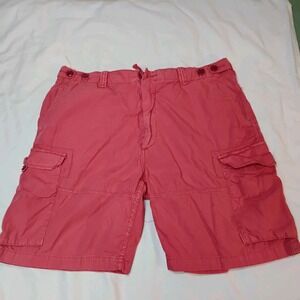 VTG Ralph Lauren Cargo Shorts 36 Baggy Y2K Skate Streetwear Utility‎ Faded Red